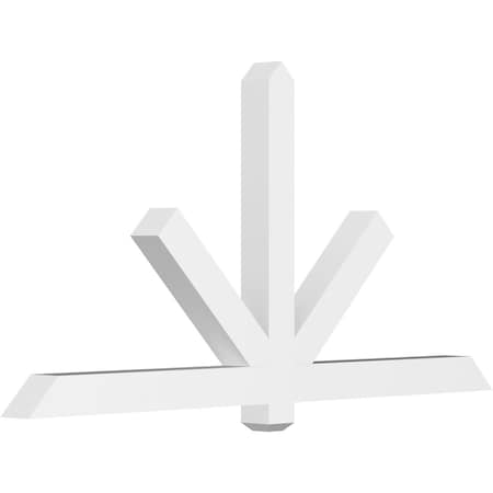 Ekena Millwork Kennewick Architectural Grade PVC Gable Bracket, 72"W x 36"H x 4"D x 4"F, 12/12 Pitch GBP072X36X0404KEN00